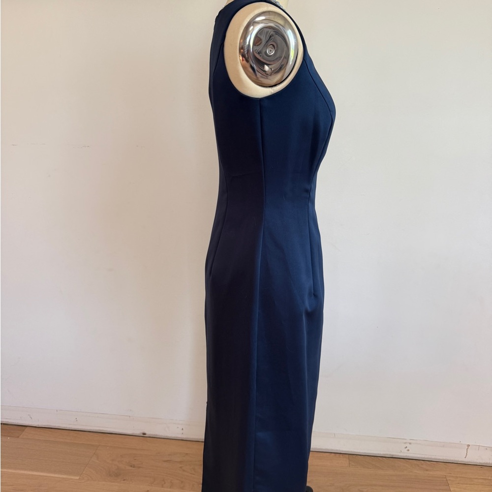 Elegant Navy Blue Sleeveless Maxi Dress Michelangelo - Picture 5 of 9